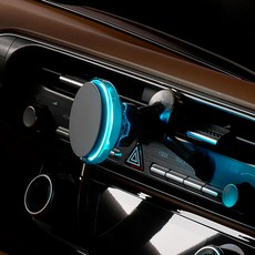 벤딕트 차량용 맥세이프 무선 충전 거치대 Qi2.2 25W 루나 파이온 클립패키지, 블랙, VDT-Q13B