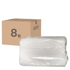 小麥購物 一次性防塵口罩, 白色, 50片, 8包