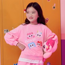 emotioncastle 女童款 奇妙萌可 皇家萌可 Oversize休閒大學T