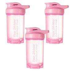 經典手提直飲搖搖杯/攪拌球健身杯 3入 500ml, 顏色隨機, 1組