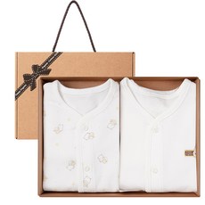 HappyOrganic 孩童內衣禮盒 小羊款+兔子款 2件組