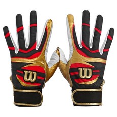 윌슨 WB4000BR 배팅장갑, 검정/빨강, 1개