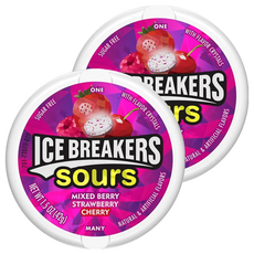 Ice Breakers 爆酸水果糖 莓果風味, 42g, 2盒