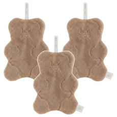 沐慕家居 小熊軟糖造型擦手巾-淺棕, 1條, 3條