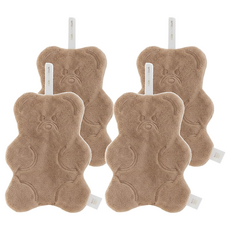 沐慕家居 小熊軟糖造型擦手巾-淺棕, 1條, 4條