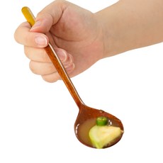 칠몽 국산 금수강산 옻칠 나무 숟가락 20cm, 노랑, 1개, 단품