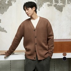 마인드브릿지 남성용 꾸뛰르 크로셰 세미오버핏 가디건 MYCD6170