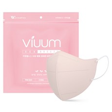 viuum 에코 브리즈 새부리형 마스크 중형 KF94, 25개입, 1개, 핑크