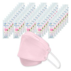 한스웰 늘찬 쿨 컬러 황사 방역 마스크 대형 KF94, 1개입, 50개, 분홍