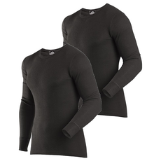 熱力 男款圓領羅紋發熱衣 2件組 L