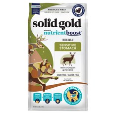 solid gold 素力高 成犬血漿系列 無穀荒野雄鹿犬糧 腸胃敏感配方 3.75lb 呵護愛犬腸道健康, 鹿肉 + 馬鈴薯, 1袋