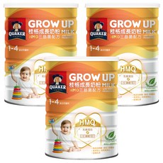 QUAKER 桂格 健康三益菌配方成長奶粉 1~4歲, 1500g, 3罐