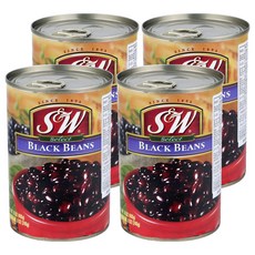 S&W 黑豆罐頭, 400g, 4個