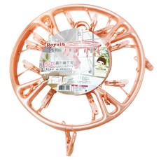 Royal Hanger 圓型晒衣架 16夾, 顏色隨機, 1入