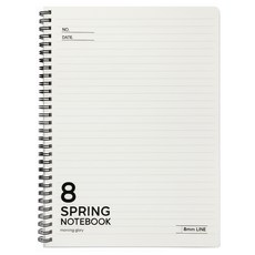 morning glory PP封面線圈筆記本 8mm橫線 16開, 1本, 顏色隨機