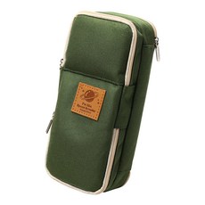 포포팬시 스페이스 3단 펜파우치, 카키, 1개