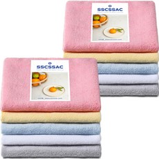 SSCSSAC 레인보우 극세사 행주 5종 세트, 2세트