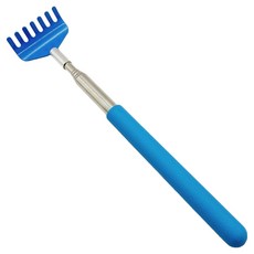 바코젤 스테인레스 5단 길이조절 효자손, 블루, 1개 블루, 1개