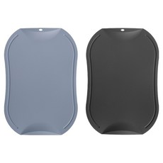 doble 韓國產專利無痕抗菌砧板, 藍灰色 + 炭灰色, 1套