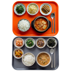 미니모 고강도 컬러 쟁반 트레이 2종 세트, 시트러스오렌지, 스페이스그레이, 1세트