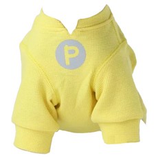 pehom 華夫格刺繡T恤(黃色)xxs 寵物舒適透氣, 1個