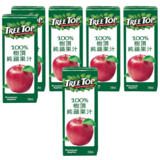 TREE TOP 樹頂 100%純蘋果汁 200ml, 美國品牌, 優質原料, 6入