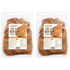 해맑은푸드 직화구운 참오징어, 2개, 400g