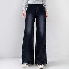 Lalaon 女款 長版/基本/短版 3段式日常直筒寬版牛仔褲 25TSP3374