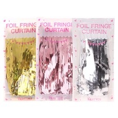 LivingDA 銀箔手術派對窗簾 3件套, 金、銀、玫瑰金, 1套