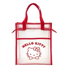 Sanrio 三麗鷗 Hello Kitty 網眼布直式手提袋, 紅色, Hello Kitty網眼布直式手提袋