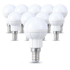 씨티오 LED 불투명 미니클립톤 전구 14베이스 4W, 전구색, 10개