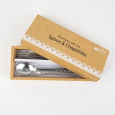 블룸엣홈 블루엣홈 체크 샌딩 10벌 수저세트, 숟가락 10p + 젓가락 10p, 1세트