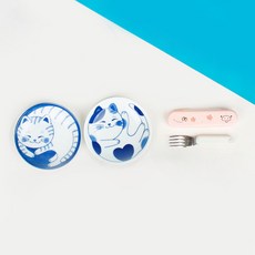 헨느 야옹이 앞접시 2p 세트, 도라, 미케, 1개