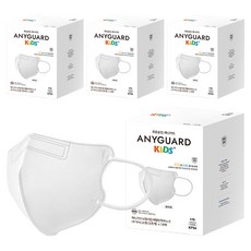 ANYGUARD 兒童鳥嘴型口罩 KF94 S號, 30片, 4盒, 白色