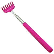 바코젤 스테인레스 5단 길이조절 효자손, 핑크, 1개 핑크, 1개