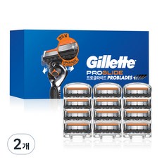 Gillette 吉列 正品 ProGlide 刮鬍刀片, 12入, 2個