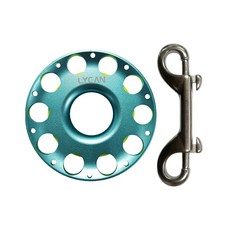 LYCAN SMB 鋁合金潛水捲線器 藍色 水肺線軸 含雙頭掛鉤 防線纏繞 潛水搜索裝備