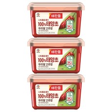 CJ Haechandle 減少鈉的太陽草韓國米辣椒醬, 1kg, 3個