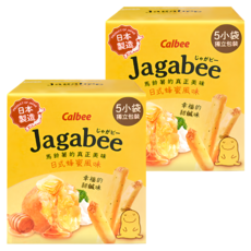 Calbee 卡樂比 Jagabee 日本加卡比薯條 日式蜂蜜風味 5包, 75g, 2盒