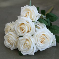 人造玫瑰花叢, 奶油色