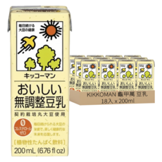 KIKKOMAN 龜甲萬 豆乳 無調整, 18入, 200ml