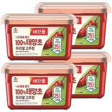 CJ Haechandle 減少鈉的太陽草韓國米辣椒醬, 1kg, 4個