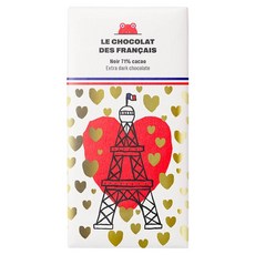 LE CHOCOLAT DES FRANCAIS 艾菲爾鐵塔 71%黑巧克力棒, 80g, 1個