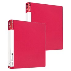 A4 PP 活頁夾 3孔, 紅色, 2入