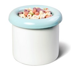 보울보울 중소형견 고양이 밥그릇 헬로 도넛볼 3종 세트 국산 15cm, 스카이블루, 1세트