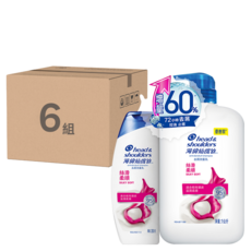 head&shoulders 海倫仙度絲 去屑洗髮乳 絲滑柔順 1kg + 200g, 6組