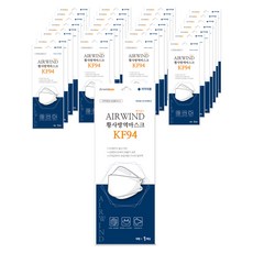 에어윈드 황사방역마스크 대형 KF94, 1개입, 50개, 흰색