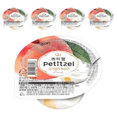 CJ petitzel 優格果凍 水蜜桃口味, 90g, 5個