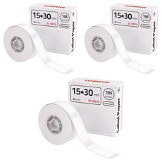 님봇 D11 / D110 전용 프린터 라벨지 화이트 15 x 30 mm, 195칸, 3개