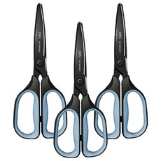 델리 3D 블랙날 가위, 블루, 3개